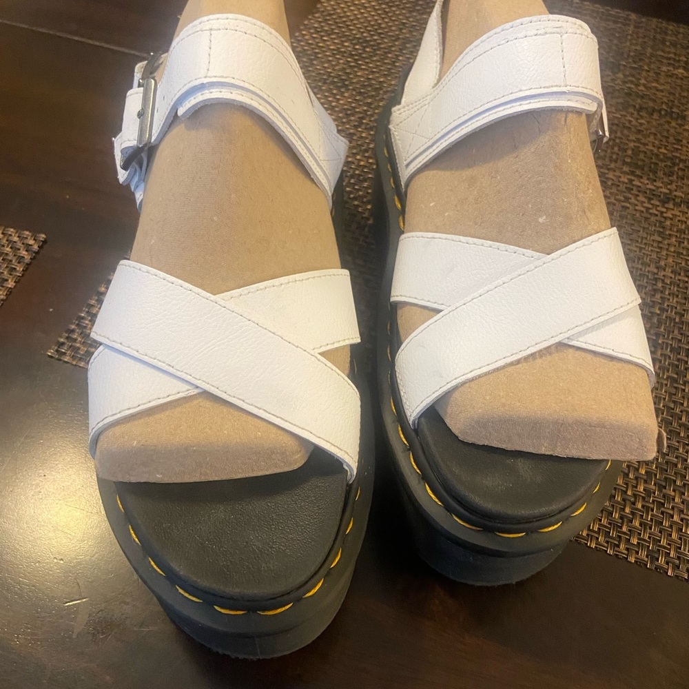 Doc Martens women’s white sandals leather white size 9